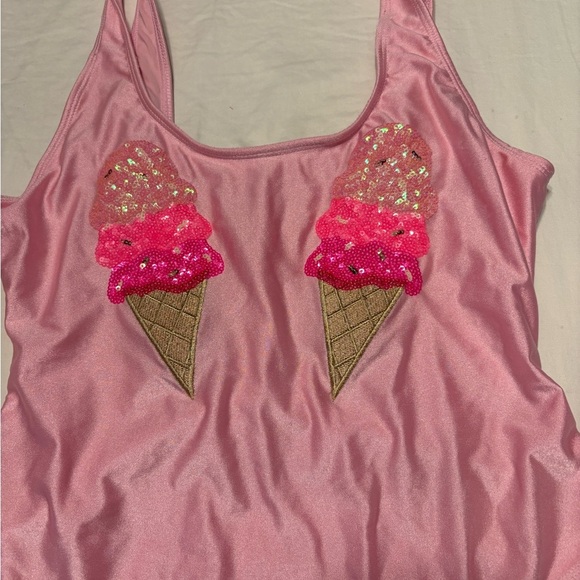 Pink Ice Cream One Piece Swimsuit - Picture 2 of 3